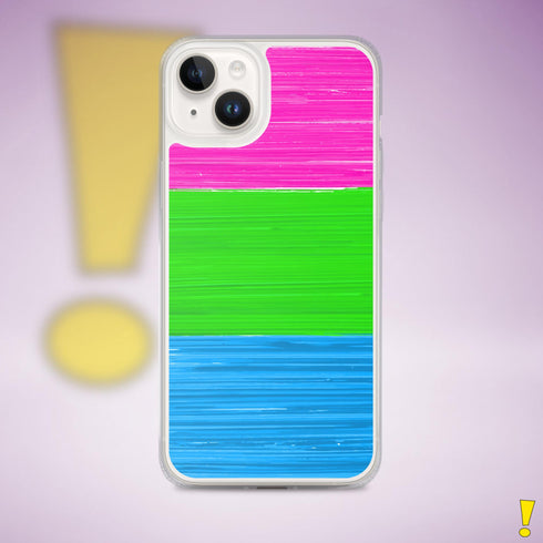 Polysexual Pride Flag Paint Strokes Clear Case for iPhone®
