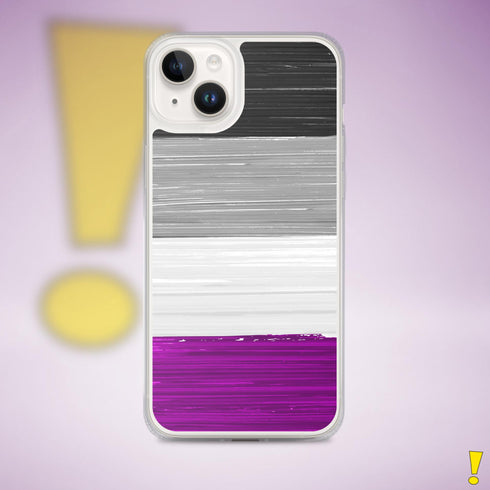 Asexual Pride Flag Paint Strokes Clear Case for iPhone®