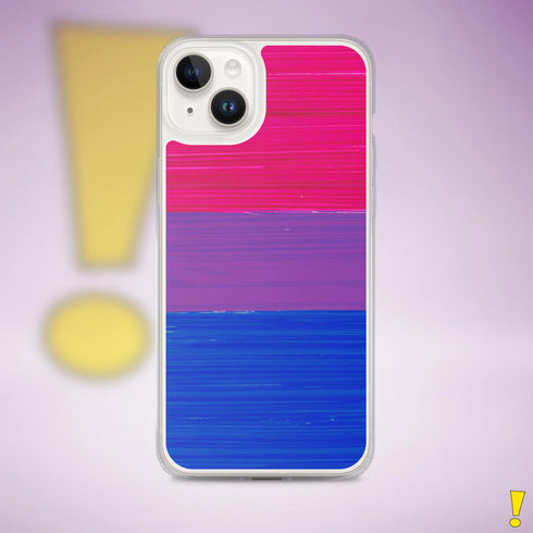 Bisexual Pride Flag Paint Strokes Clear Case for iPhone®