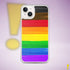 LGBTQ Philly Pride Flag Paint Strokes Clear Case for iPhone®