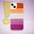 Lesbian Pride Flag Paint Strokes Clear Case for iPhone®