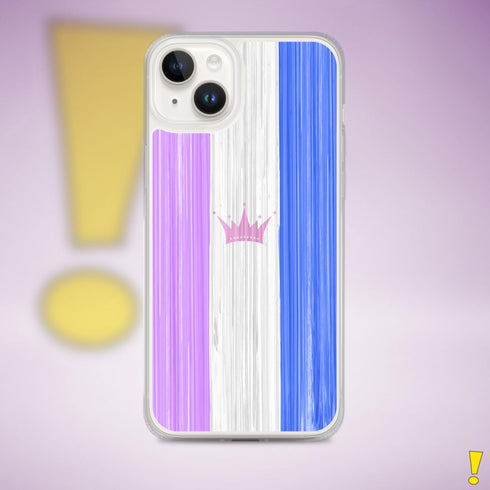 Drag Pride Flag Brush Strokes Clear Case for iPhone®