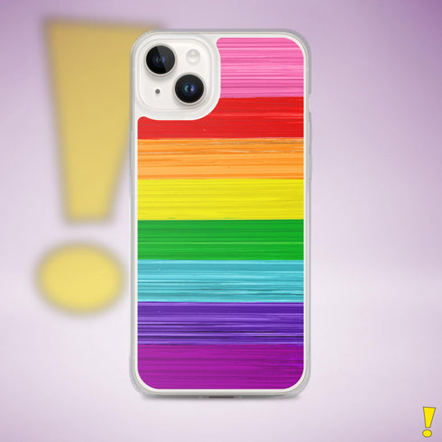 Original LGBTQ Pride Flag Brush Strokes Clear Case for iPhone®