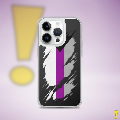 Demisexual Pride Flag Ripped Reveal Clear Case for iPhone®