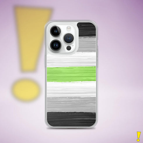 Agender Pride Flag Paint Strokes Clear Case for iPhone®