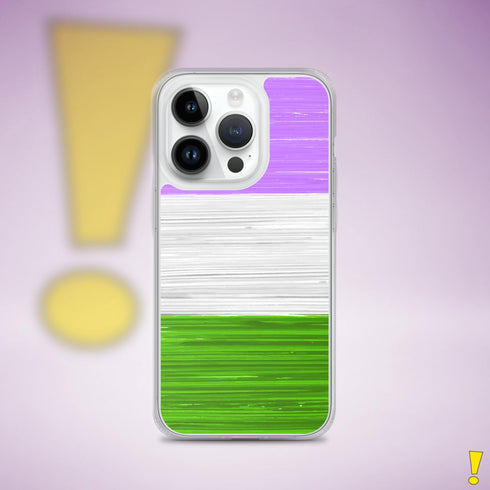 Genderqueer Pride Flag Paint Strokes Clear Case for iPhone®
