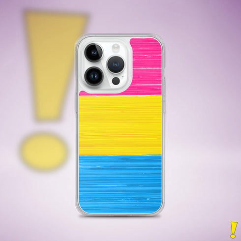 Pansexual Pride Flag Paint Strokes Clear Case for iPhone®