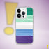 Gay Male Pride Flag Brush Strokes Clear Case for iPhone®