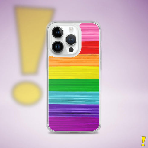 Original LGBTQ Pride Flag Brush Strokes Clear Case for iPhone®
