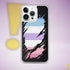 Bigender Pride Flag Ripped Reveal Clear Case for iPhone®