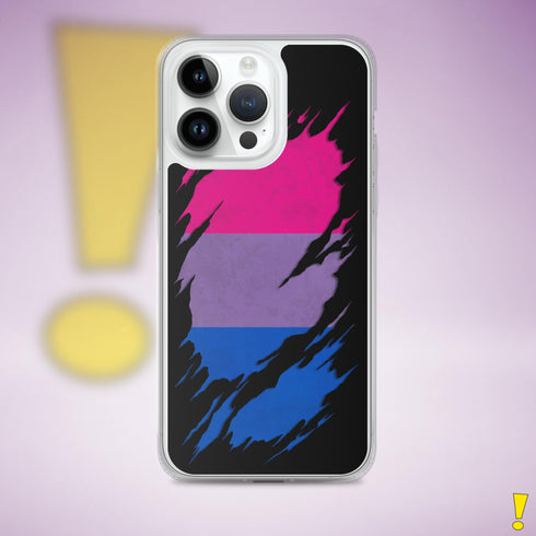 Bisexual Pride Flag Ripped Reveal Clear Case for iPhone®