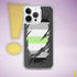 Agender Pride Flag Ripped Reveal Clear Case for iPhone®