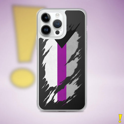 Demisexual Pride Flag Ripped Reveal Clear Case for iPhone®