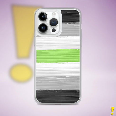 Agender Pride Flag Paint Strokes Clear Case for iPhone®