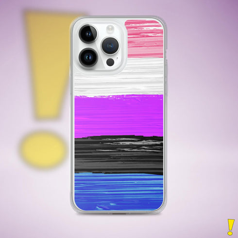 Genderfluid Pride Flag Paint Strokes Clear Case for iPhone®