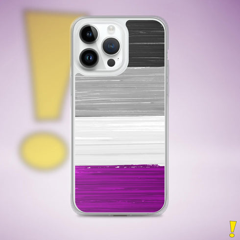Asexual Pride Flag Paint Strokes Clear Case for iPhone®