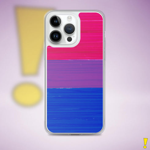 Bisexual Pride Flag Paint Strokes Clear Case for iPhone®