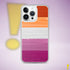 Lesbian Pride Flag Paint Strokes Clear Case for iPhone®