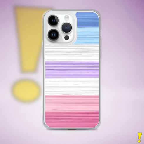 Bigender Pride Flag Brush Strokes Clear Case for iPhone®