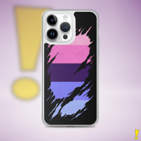 Omnisexual Pride Flag Ripped Reveal Clear Case for iPhone®