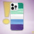 Gay Male Pride Flag Brush Strokes Clear Case for iPhone®