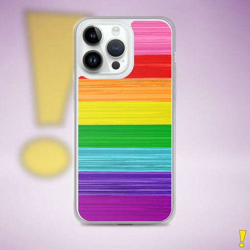Original LGBTQ Pride Flag Brush Strokes Clear Case for iPhone®
