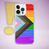 LGBTQ Progress Pride Flag Brush Strokes Clear Case for iPhone®