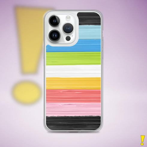 Queer Pride Flag Brush Strokes Clear Case for iPhone®