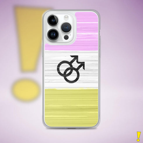 Twink Pride Flag Brush Strokes Clear Case for iPhone®