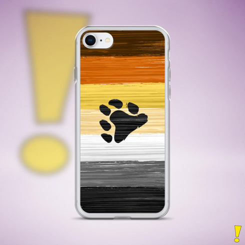 Bear Pride Flag Paint Strokes Clear Case for iPhone®