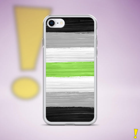 Agender Pride Flag Paint Strokes Clear Case for iPhone®