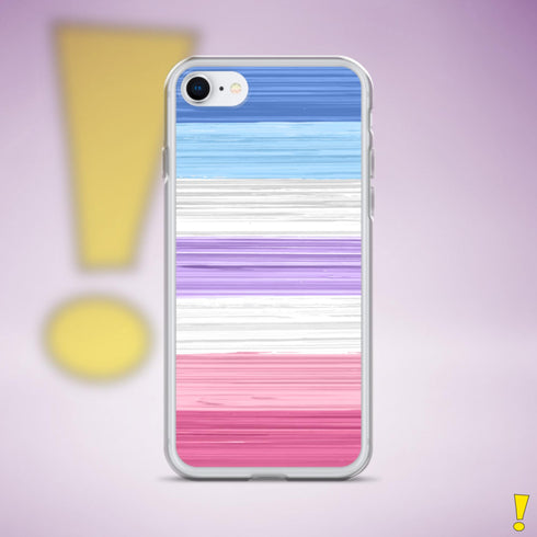 Bigender Pride Flag Brush Strokes Clear Case for iPhone®