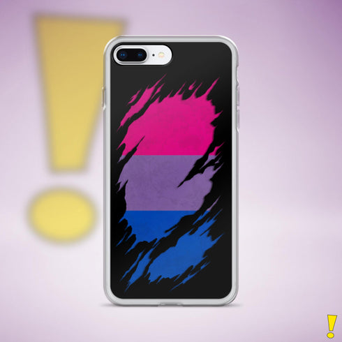 Bisexual Pride Flag Ripped Reveal Clear Case for iPhone®