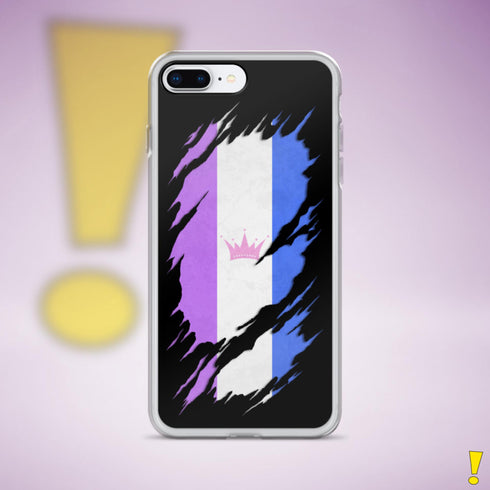 Drag Pride Flag Ripped Reveal Clear Case for iPhone®
