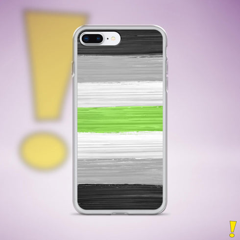 Agender Pride Flag Paint Strokes Clear Case for iPhone®