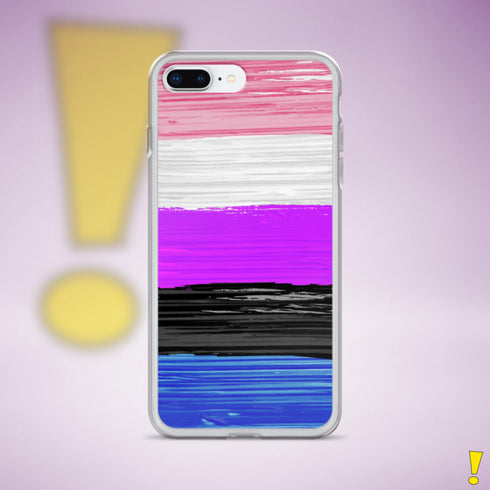 Genderfluid Pride Flag Paint Strokes Clear Case for iPhone®