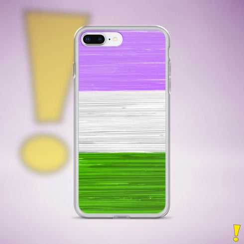 Genderqueer Pride Flag Paint Strokes Clear Case for iPhone®