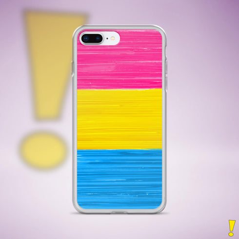 Pansexual Pride Flag Paint Strokes Clear Case for iPhone®
