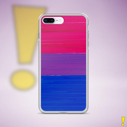 Bisexual Pride Flag Paint Strokes Clear Case for iPhone®