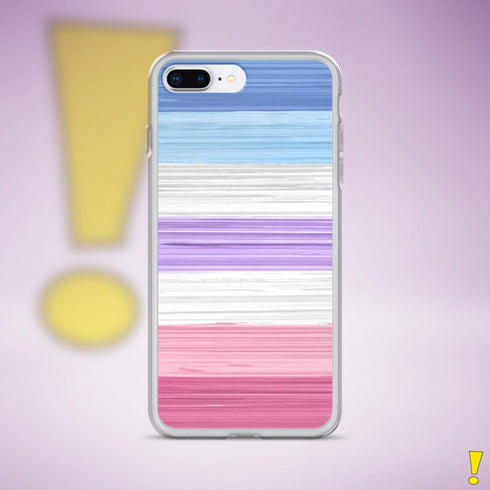 Bigender Pride Flag Brush Strokes Clear Case for iPhone®