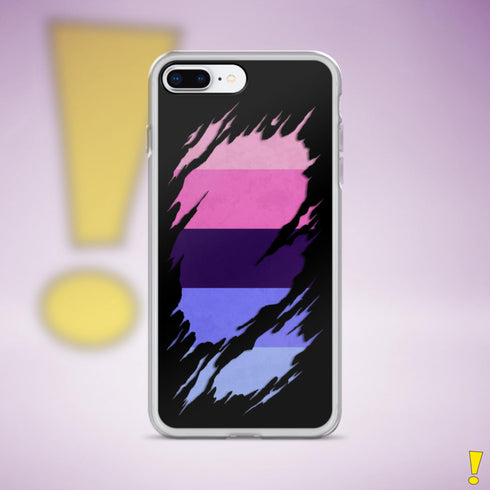 Omnisexual Pride Flag Ripped Reveal Clear Case for iPhone®