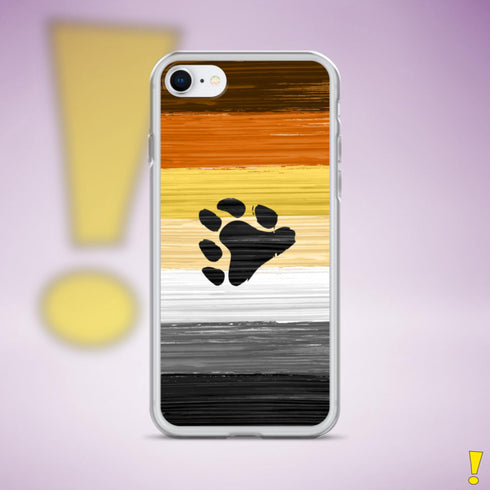 Bear Pride Flag Paint Strokes Clear Case for iPhone®