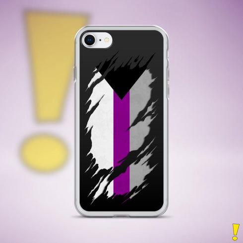 Demisexual Pride Flag Ripped Reveal Clear Case for iPhone®