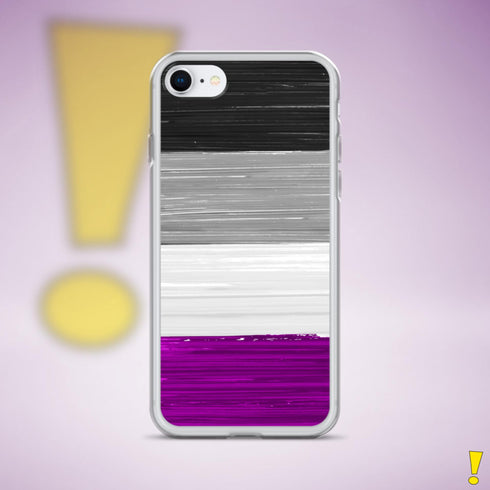 Asexual Pride Flag Paint Strokes Clear Case for iPhone®