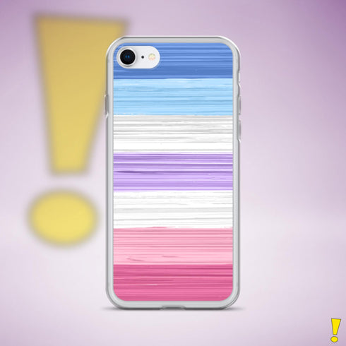 Bigender Pride Flag Brush Strokes Clear Case for iPhone®