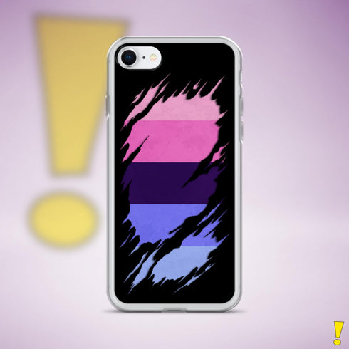 Omnisexual Pride Flag Ripped Reveal Clear Case for iPhone®