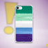 Gay Male Pride Flag Brush Strokes Clear Case for iPhone®