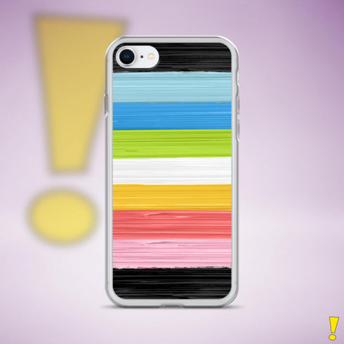 Queer Pride Flag Brush Strokes Clear Case for iPhone®