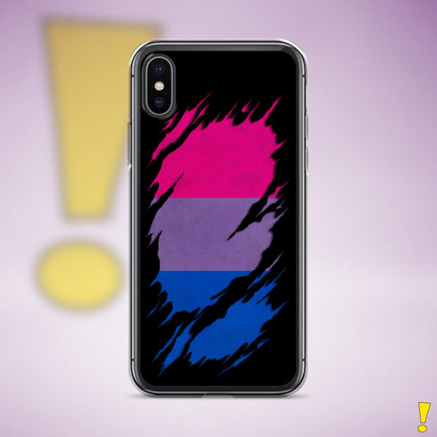 Bisexual Pride Flag Ripped Reveal Clear Case for iPhone®
