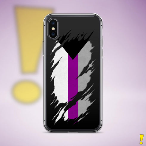 Demisexual Pride Flag Ripped Reveal Clear Case for iPhone®